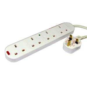 NEWlink 4-socket Surge Protected Power Strip 2m