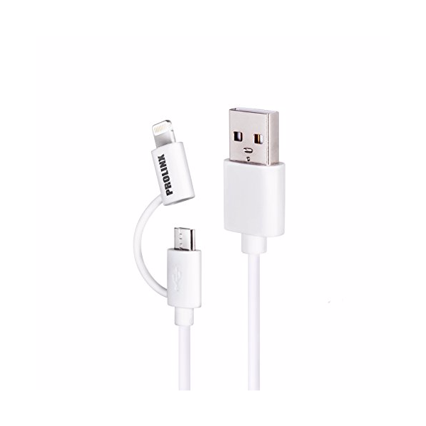 Prolinx Lightning / Micro USB to USB Cable 1m