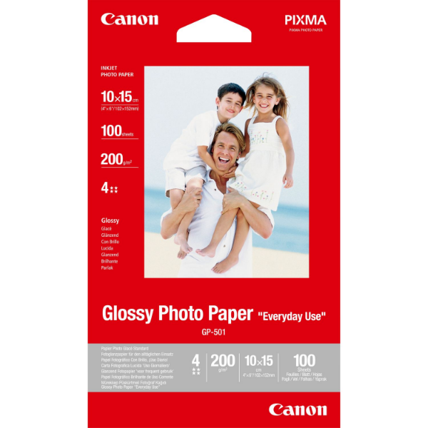 Canon Pixma GP-501 Glossy Photo Paper 4 x 6 inch - 100 Sheets