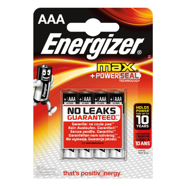Energizer Max Alkaline AAA Battery (4-pack)