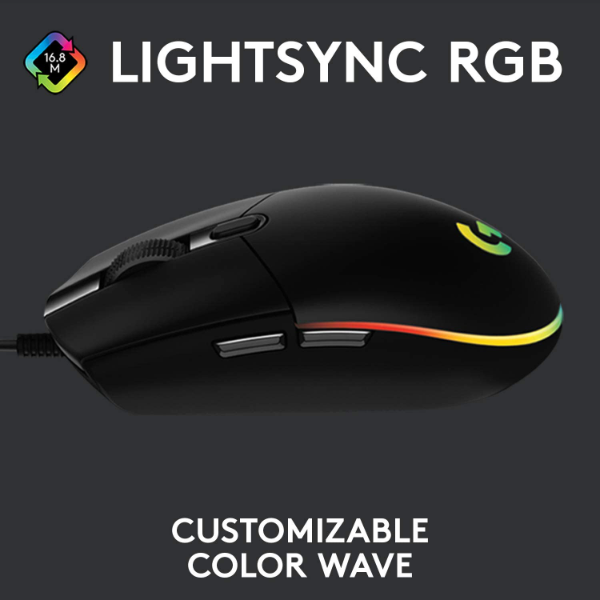 Logitech G203 Lightsync Gaming Mouse Black