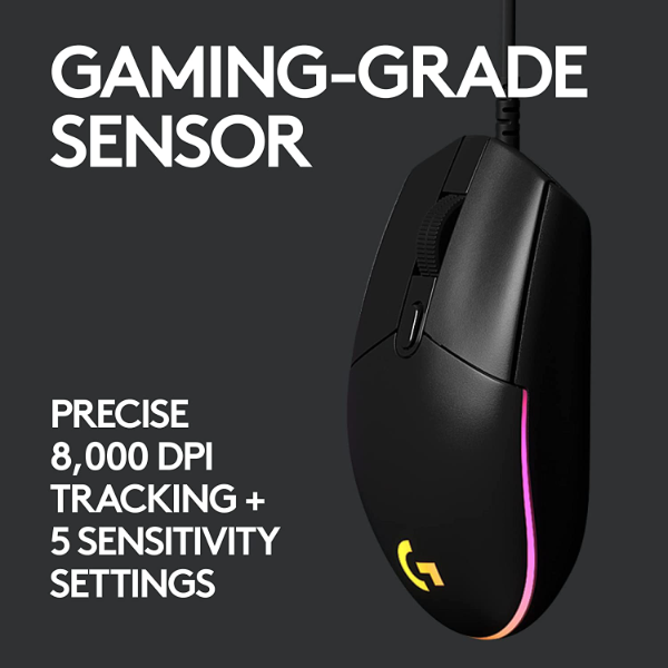 Logitech G203 Lightsync Gaming Mouse Black