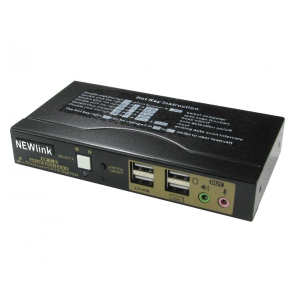 NEWlink 2 Port DisplayPort USB KVM Switch