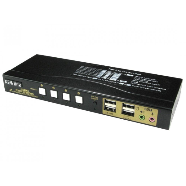 NEWlink 4 Port DisplayPort USB KVM Switch