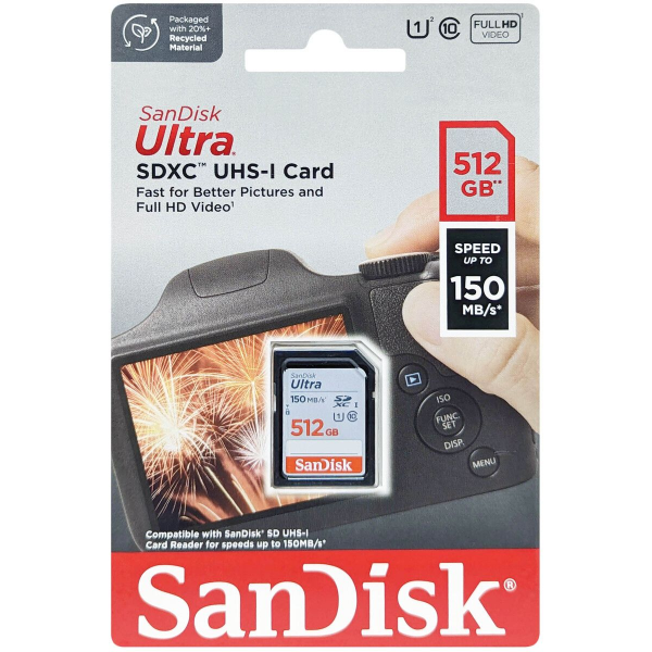 SanDisk 512GB Ultra UHS-I U1 SDXC Class 10 Memory Card