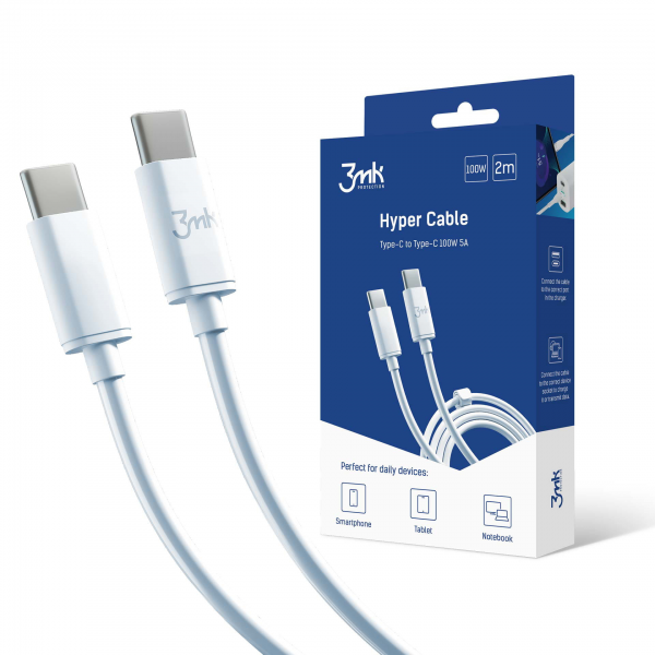 3mk Hyper Cable 100W 2m USB-C to USB-C Cable