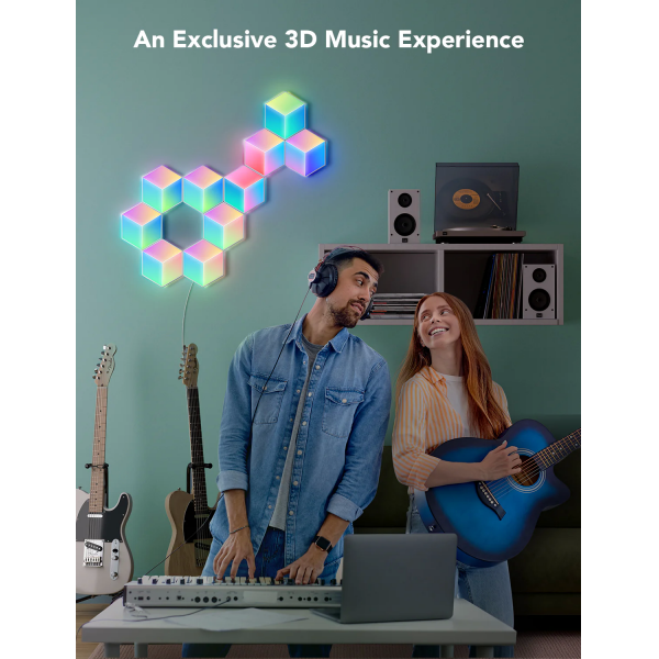 Govee Glide Hexa Pro Wi-Fi & Bluetooth Smart Light Panels (10-pack)