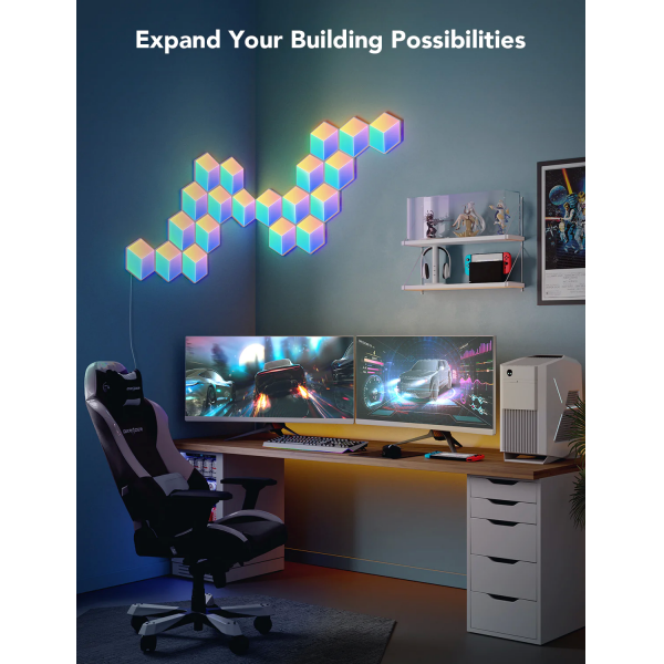 Govee Glide Hexa Pro Wi-Fi & Bluetooth Smart Light Panels (10-pack)