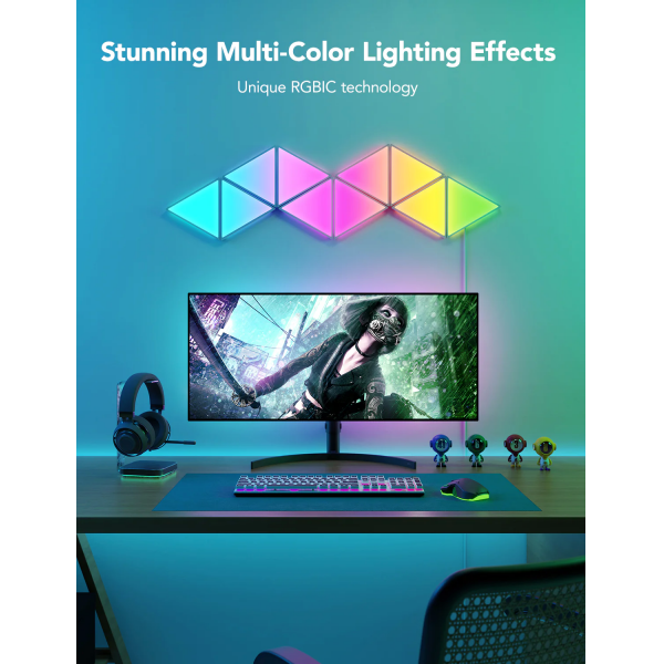 Govee Glide Triangle Wi-Fi & Bluetooth Smart Light Panels (10-pack)