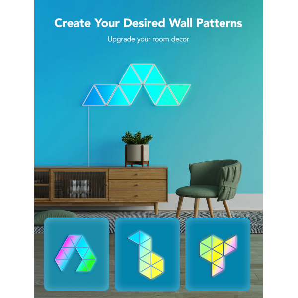 Govee Glide Triangle Wi-Fi & Bluetooth Smart Light Panels (10-pack)