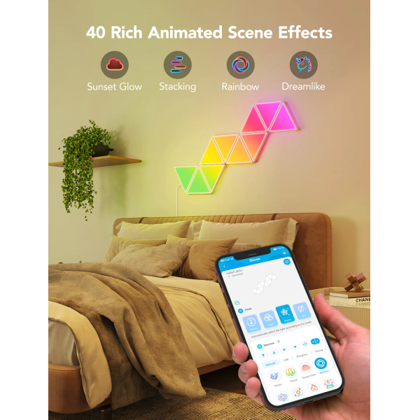 Govee Glide Triangle Wi-Fi & Bluetooth Smart Light Panels (10-pack)