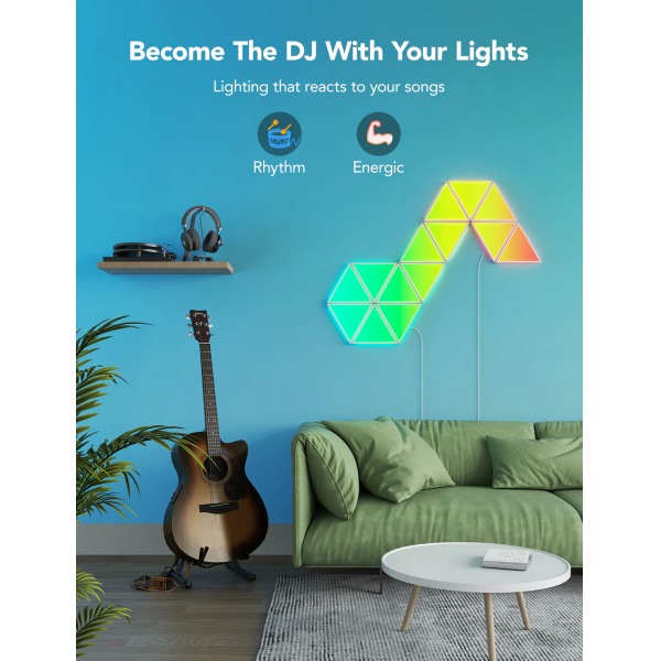 Govee Glide Triangle Wi-Fi & Bluetooth Smart Light Panels (10-pack)