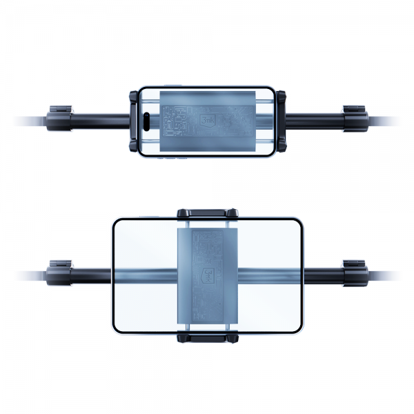 3mk Double Car Headrest Smartphone & Tablet Holder with Flexible Arm