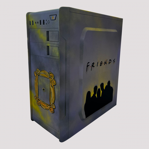Logic K23 Mid-Tower ATX Computer Case Custom Hand Painted- Friends
