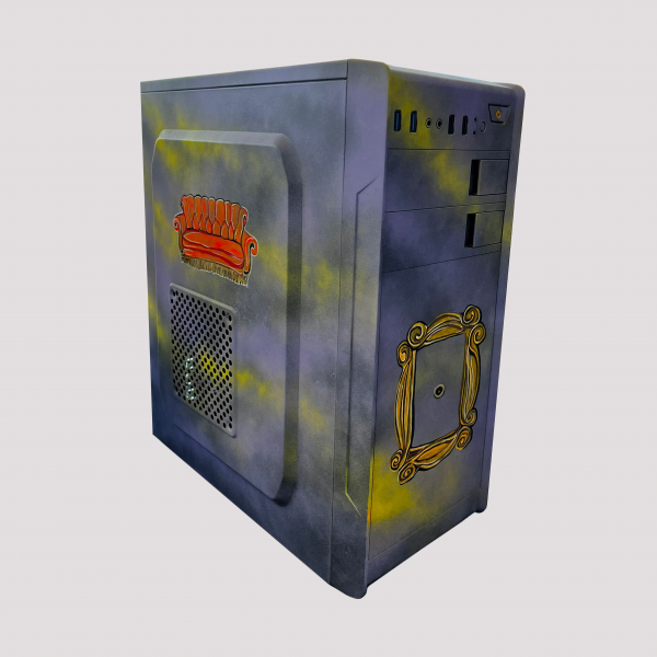 Logic K23 Mid-Tower ATX Computer Case Custom Hand Painted- Friends