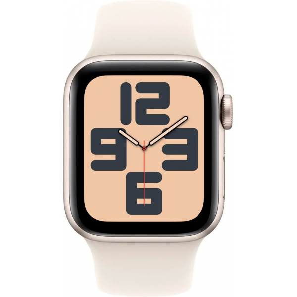 Apple Watch SE (2024) GPS 44mm Starlight Aluminium with Starlight Sport Band - M/L