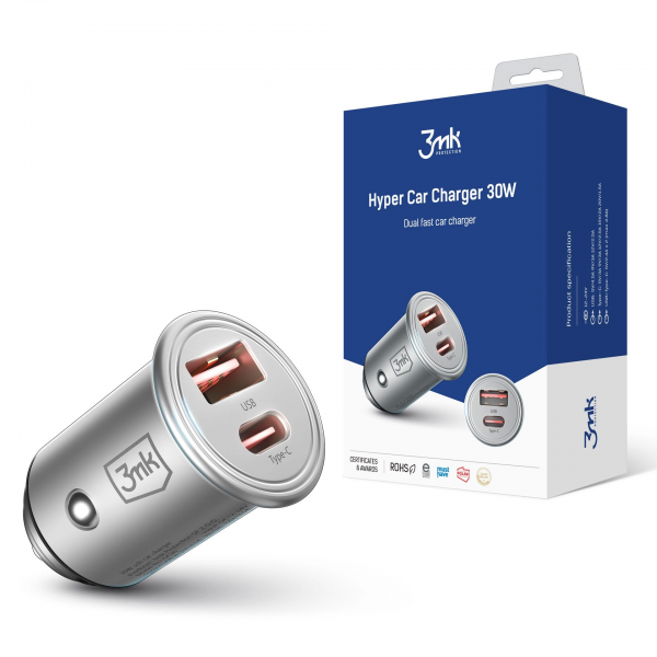 3mk 30W Hyper 2-Port USB Car Charger