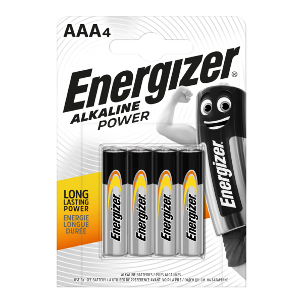 Energizer AAA Alkaline Power Batteries (4-pack)
