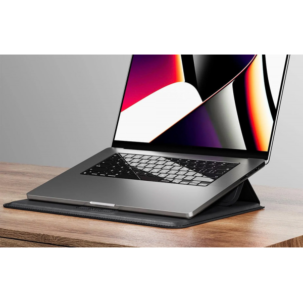INVZI Leather Case & Cover with Stand for MacBook Pro/Air 15 inch and 16 inch Black
