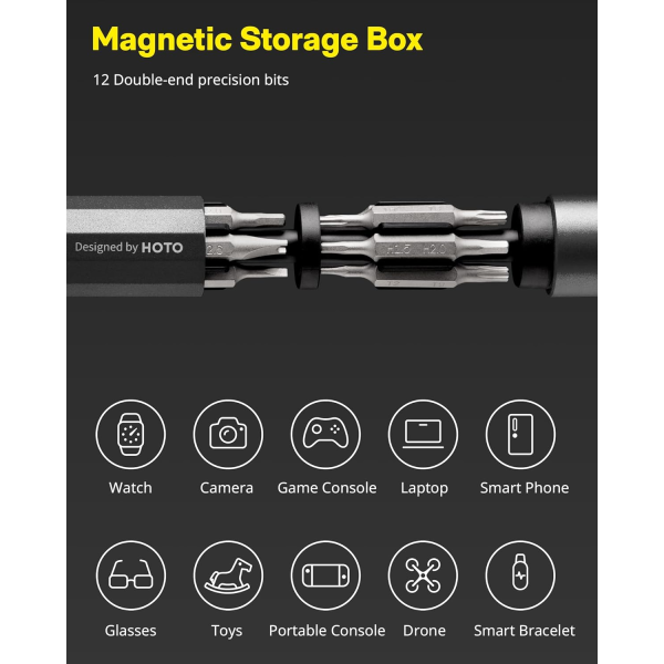 HOTO 24-in-1 Precision Screwdriver Gray (24pcs)