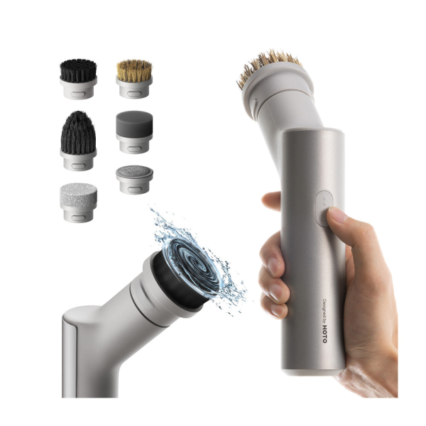 HOTO Electric Kitchen Scrubber Grey-Silver (9pcs)