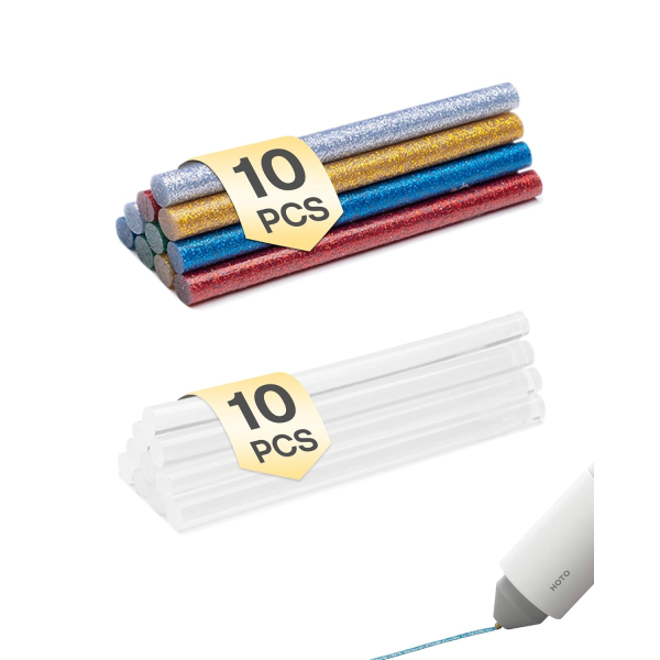 HOTO Hot Melt Glue Sticks (20pk) Multi-colour