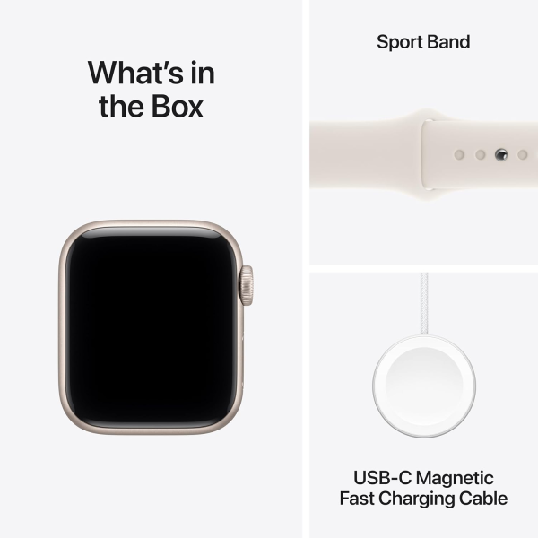 Apple Watch SE 3 GPS 40mm Starlight Aluminium with Starlight Sport Band - S/M