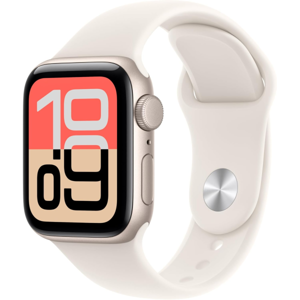 Apple Watch SE 3 GPS 44mm Starlight Aluminium with Starlight Sport Band - S/M