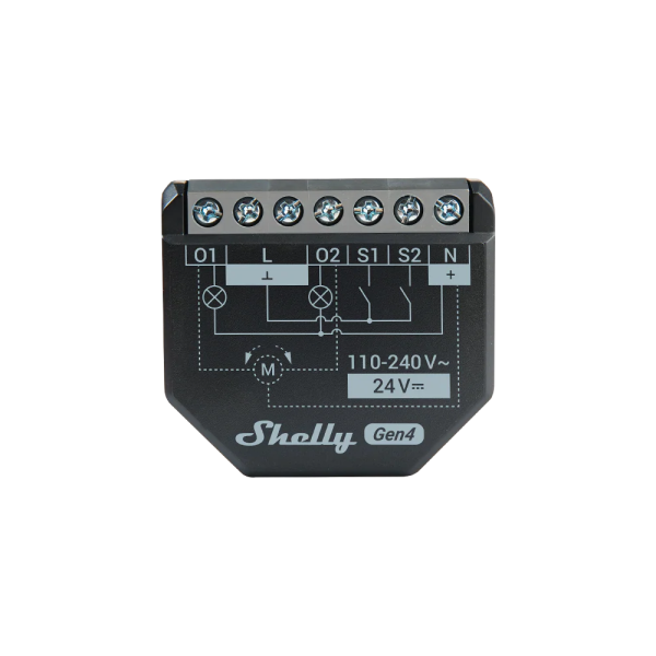 Shelly 2PM Gen4 Smart Switch with Power Monitoring 1-pack