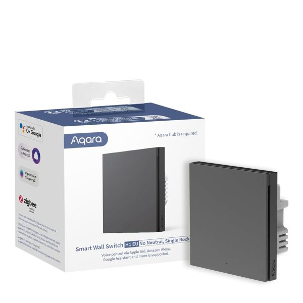 Aqara Smart Wall Switch H1 Single Rocker wo/Neutral Grey