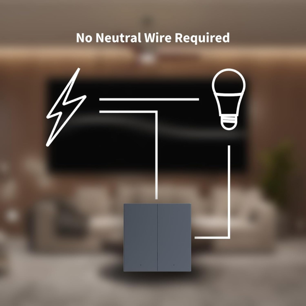 Aqara Smart Wall Switch H1 Double Rocker wo/Neutral Grey