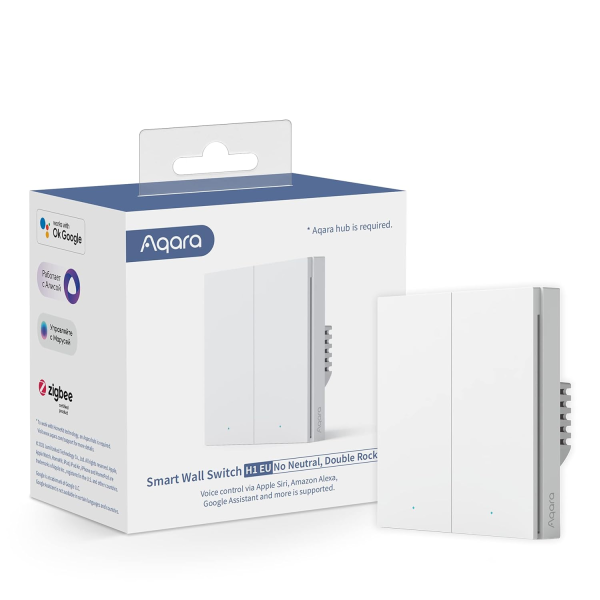 Aqara Smart Wall Switch H1 Double Rocker wo/Neutral White