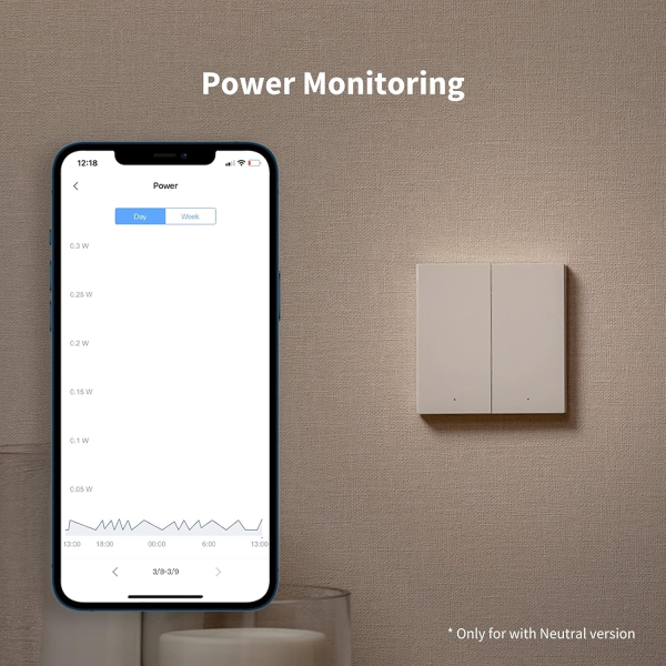 Aqara Smart Wall Switch H1 Double Rocker wo/Neutral White