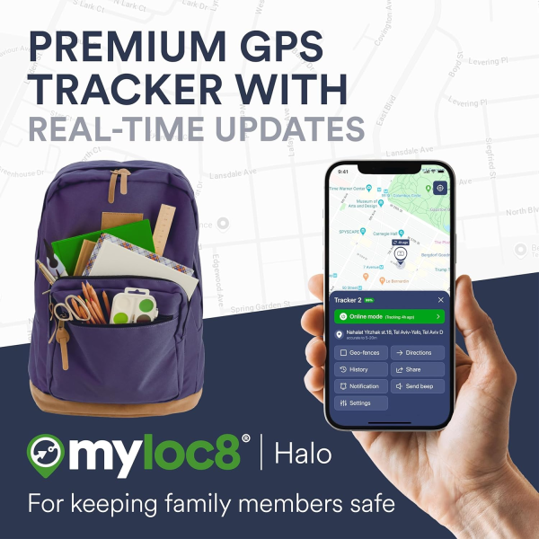 Myloc8 Halo Compact Tracker + 2 years subscription