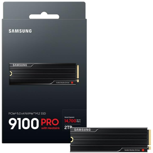 Samsung 9100 PRO 2TB M.2 PCIe SSD with Heatsink