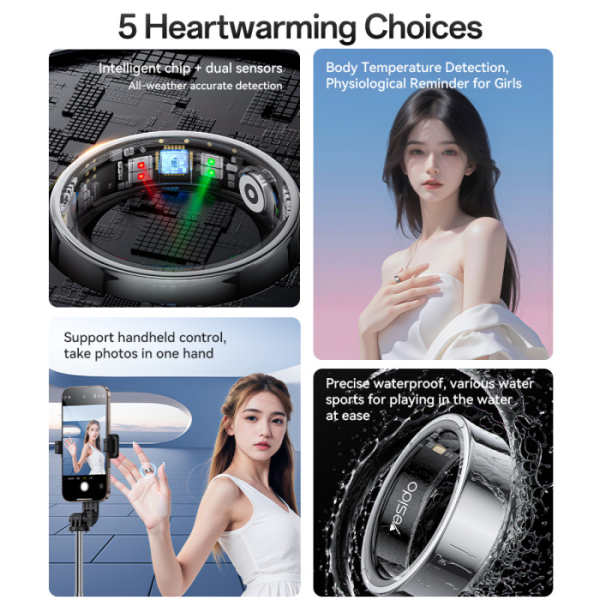 Yesido IO33 Smart Ring Silver Size 11