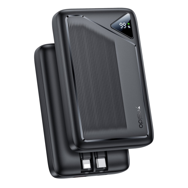 Yesido YP84 10000mAh 22.5W Powerbank with Retractable Cables