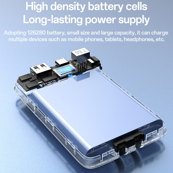 Yesido YP84 10000mAh 22.5W Powerbank with Retractable Cables