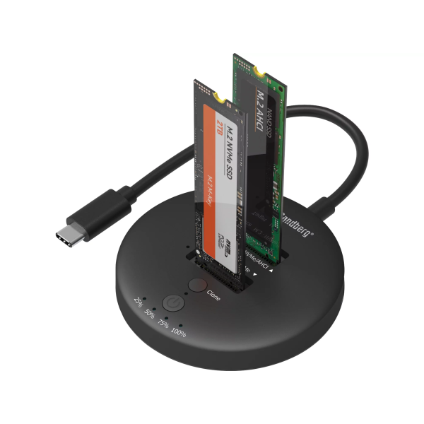 Sandberg USB-C 3.2 Cloner Dock for M.2 & NVMe SSD
