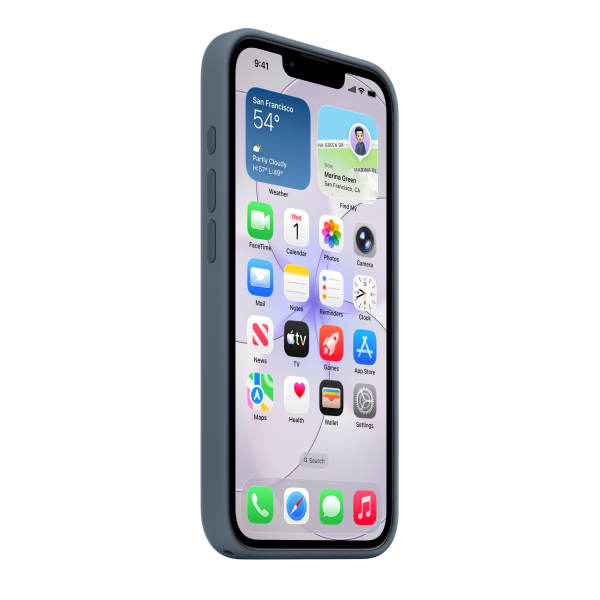 Apple iPhone 17e Silicone Case with MagSafe Anchor Blue