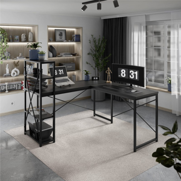 Mark Adler 145cm Corner Desk Black