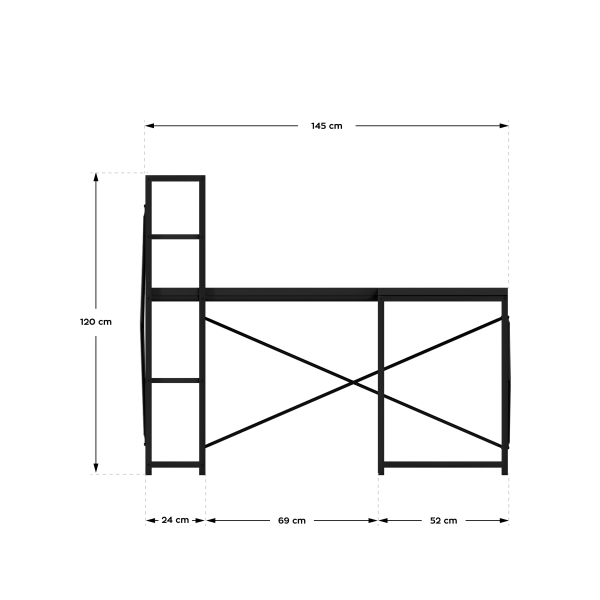 Mark Adler 145cm Corner Desk Black