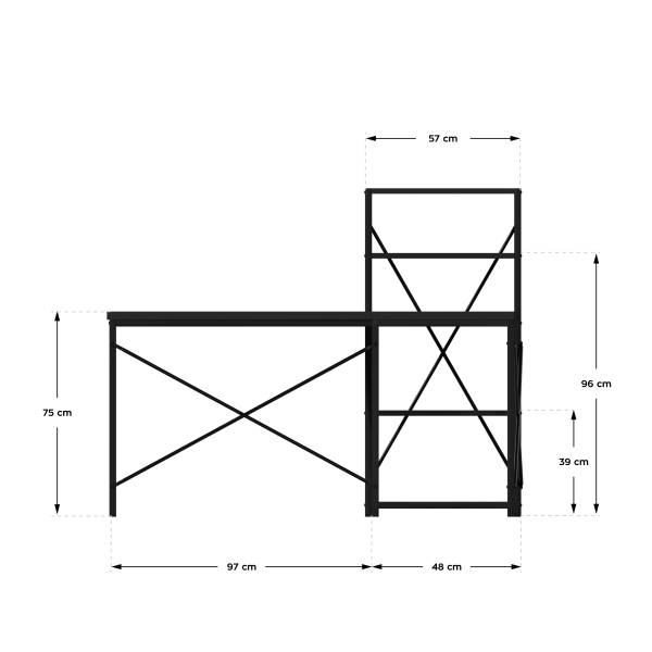 Mark Adler 145cm Corner Desk Black
