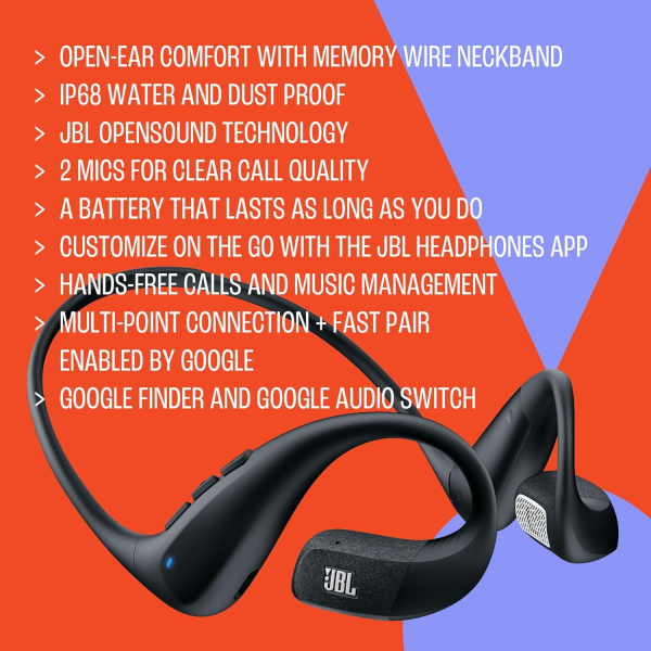 JBL Endurance Pace Open-Ear Sport Headphones Black Lime