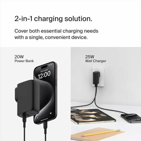 Belkin Charger Sector Hybrid USB-C 25W + PowerBank 5000mah