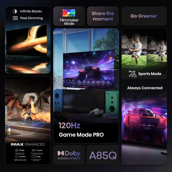 Hisense 65A85Q 65 inch UHD OLED 120Hz Smart TV