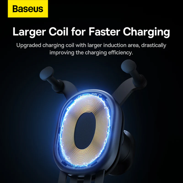 Baseus Stable Gravitational Wireless Charging Car Mount Pro 15W Black