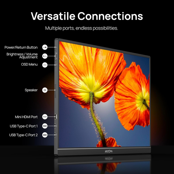 Arzopa Z1RC 16.0 inch QHD Portable Monitor