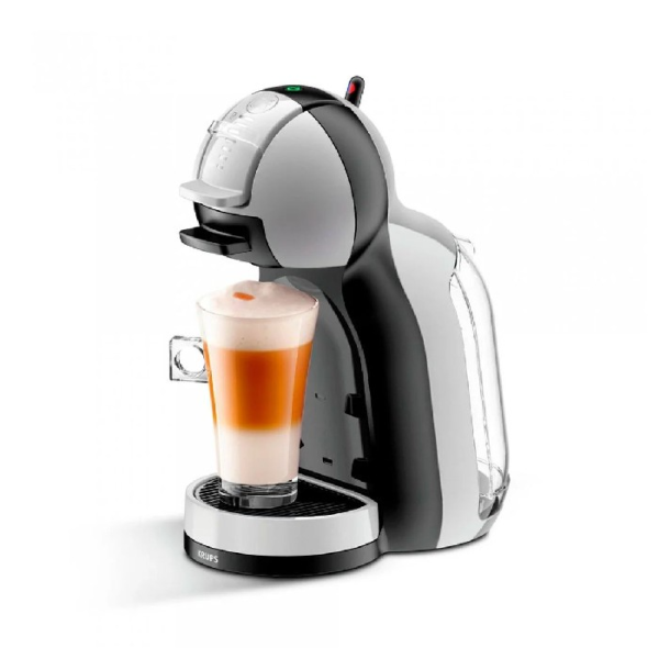 side angle of the coffee machine with latte coffee