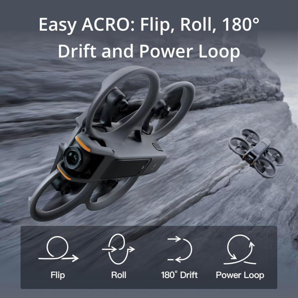 showcasing the drift and power loop of the drone